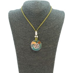 Collar Orgon Mano Fatima Verde (3,2 cm Ajustable)