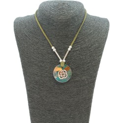 Collar Orgon Mano Fatima Verde (3,2 cm Ajustable)