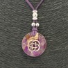 Collar Orgon Nudo Celta Morada (3,2 cm Ajustable)
