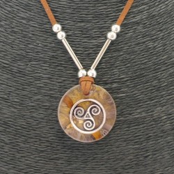 Collar Orgon Triquel Beige (3,2 cm Ajustable) Marron