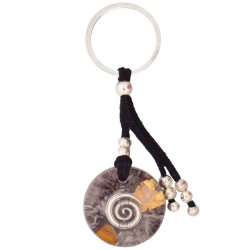 Llavero Orgon Espiral Negro (3,2 cm x 9.5 cm largo)