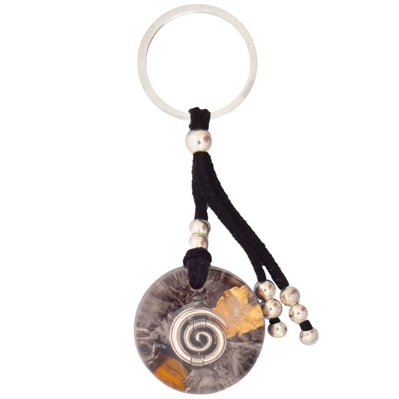 Llavero Orgon Espiral Negro (3,2 cm x 9.5 cm largo)