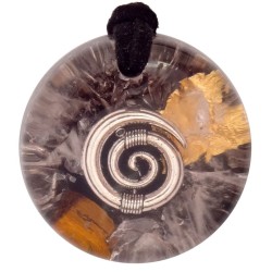 Llavero Orgon Espiral Negro (3,2 cm x 9.5 cm largo)