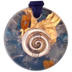 Llavero Orgon Espiral Azul (3,2 cm x 9.5 cm largo)