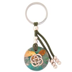 Llavero Orgon Nudo Verde (3,2 cm x 9.5 cm largo)