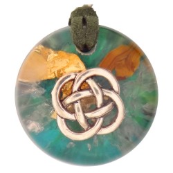 Llavero Orgon Nudo Verde (3,2 cm x 9.5 cm largo)