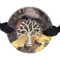Pulsera Orgon Arbol de la Vida Negro (3,2 cm Ajustable)
