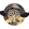 Pulsera Orgon Arbol de la Vida Negro (3,2 cm Ajustable)
