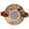Pulsera Orgon Flor de la Vida Beige (3,2 cm Ajustable) Marron