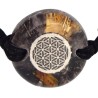 Pulsera Orgon Flor de la Vida Negro (3,2 cm Ajustable)