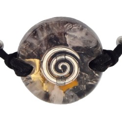 Pulsera Orgon Espiral Negra (3,2 cm Ajustable)