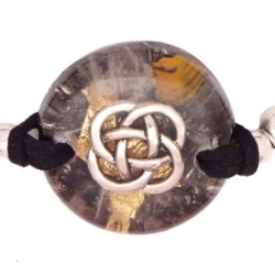 Pulsera Orgon Nudo Celta Negro (3,2 cm Ajustable)