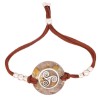Pulsera Orgon Trisquel Beige (3,2 cm Ajustable) Marron