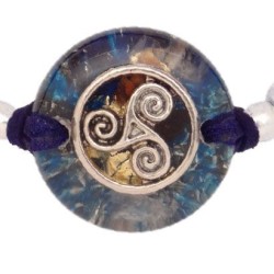 Pulsera Orgon Trisquel Azul (3,2 cm Ajustable)