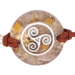 Pulsera Orgon Trisquel Beige (3,2 cm Ajustable) Marron