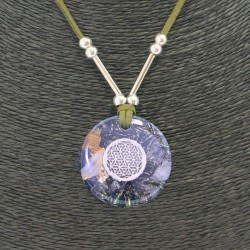 Collar Orgon Flor de la Vida Verde (3,7 cm Ajustable)