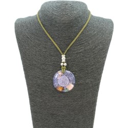 Collar Orgon Flor de la Vida Verde (3,7 cm Ajustable)