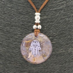 Collar Orgon Mano Fatima Beige (3,7 cm Ajustable)