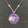 Collar Orgon Mano Fatima Morada (3,7 cm Ajustable)
