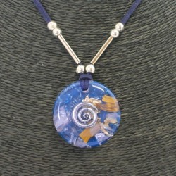 Collar Orgon Espiral Azul (3,7 cm Ajustable)