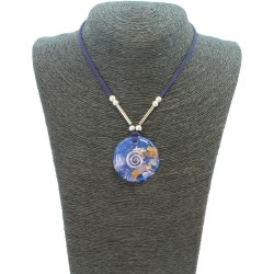 Collar Orgon Espiral Azul (3,7 cm Ajustable)