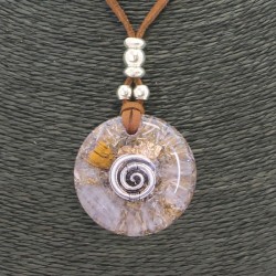 Collar Orgon Espiral Beige (3,7 cm Ajustable) Marron