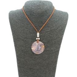 Collar Orgon Espiral Beige (3,7 cm Ajustable) Marron
