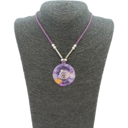 Collar Orgon Espiral Morado (3,7 cm Ajustable)