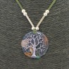 Collar Orgon Arbol de la Vida Verde (3,7 cm Ajustable)