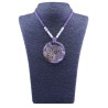 Collar Orgon Arbol de la vida brillantes Morado (5,4 cm Ajustable)
