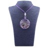 Collar Orgon Arbol de la vida brillantes Morado (5,4 cm Ajustable)