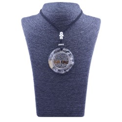 Collar Orgon Arbol de la Vida Negro (5,4 cm Ajustable)