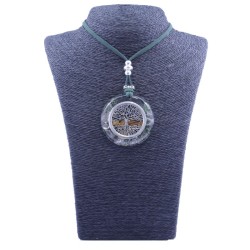 Collar Orgon Arbol de la Vida Verde (5,4 cm Ajustable)