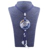 Collar Orgon Espiral Azul con Abalorios (5,4 cm Ajustable)