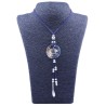 Collar Orgon Espiral Azul con Abalorios (3,7 cm Ajustable)