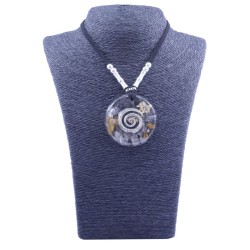 Collar Orgon Espiral Negro (5,4 cm Ajustable)