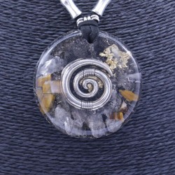 Collar Orgon Espiral Negro (5,4 cm Ajustable)