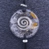 Collar Orgon Espiral Negro con Abalorios (5,4 cm Ajustable)