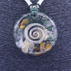 Collar Orgon Espiral Verde (5,4 cm Ajustable)