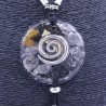Collar Orgon Espiral Negro con Abalorios (5,4 cm Ajustable)