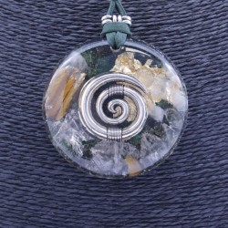 Collar Orgon Espiral Verde (5,4 cm Ajustable)