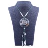 Collar Orgon Espiral Verde con Abalorios (5,4 cm Ajustable)