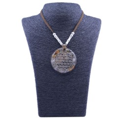 Collar Orgon Flor de la Vida Beige (5,4 cm Ajustable)