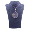 Collar Orgon Flor de la Vida Morado (5,4 cm Ajustable)