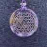 Collar Orgon Flor de la Vida Morado (5,4 cm Ajustable)