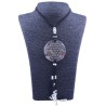 Collar Orgon Flor de la vida Negro con Abalorios (5,4 cm Ajustable)