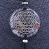 Collar Orgon Flor de la vida Negro con Abalorios (5,4 cm Ajustable)