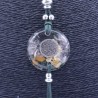 Collar Orgon Flor de la Vida Verde con Abalorios (3,7 cm Ajustable)