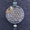 Collar Orgon Flor de la vida Verde con Abalorios (5,4 cm Ajustable)