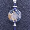 Collar Orgon Mano de Fatima Azul con Abalorios (3,7 cm Ajustable)